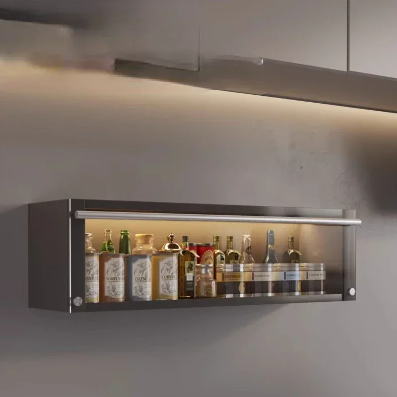 TTKitchen Rack Wall-mounted Hanging Cabinet Pull Storage Cabinet Seasoning Cabinet