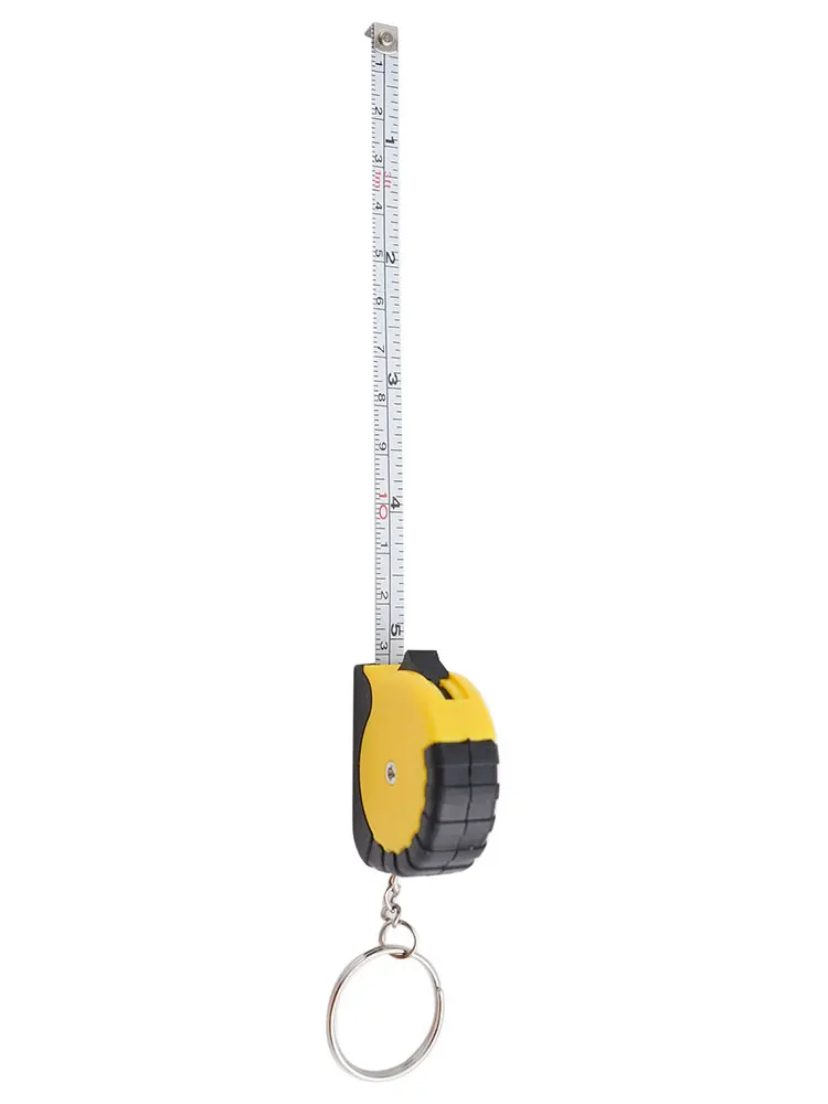 Handy and Portable 1m Metric Inch Tape Measure with Keychain Compact Design for Height and Drawing Measurement