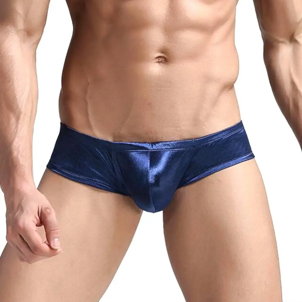 Men Solid Color Low Rise Sexy U Convex Bulge Pouch T-Back Thong Briefs Underwear