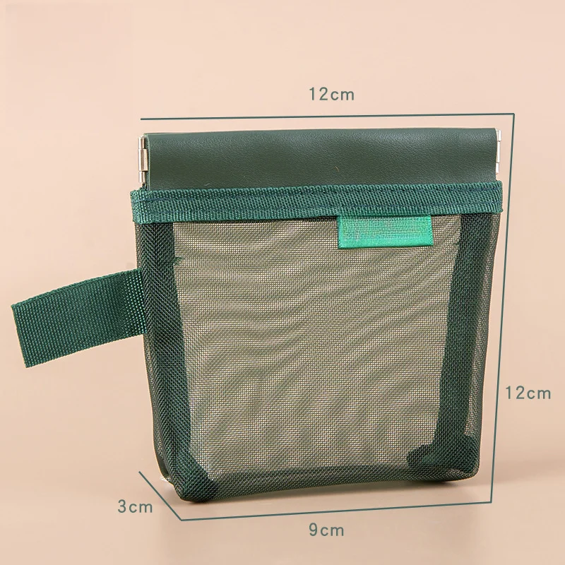 Compact Mesh Zipper Bag Nylon Material for Travel Daily Use Fits Cards Currency Earphones 12x12x3cm Multiple Colors
