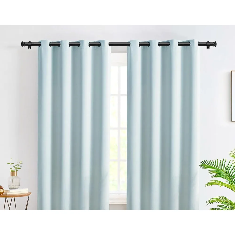 قضبان ستائر متداخلة للنوافذ، 48-84 بوصة، قطر 3/4 بوصة، عبوتان، قضبان ستائر مزخرفة #4