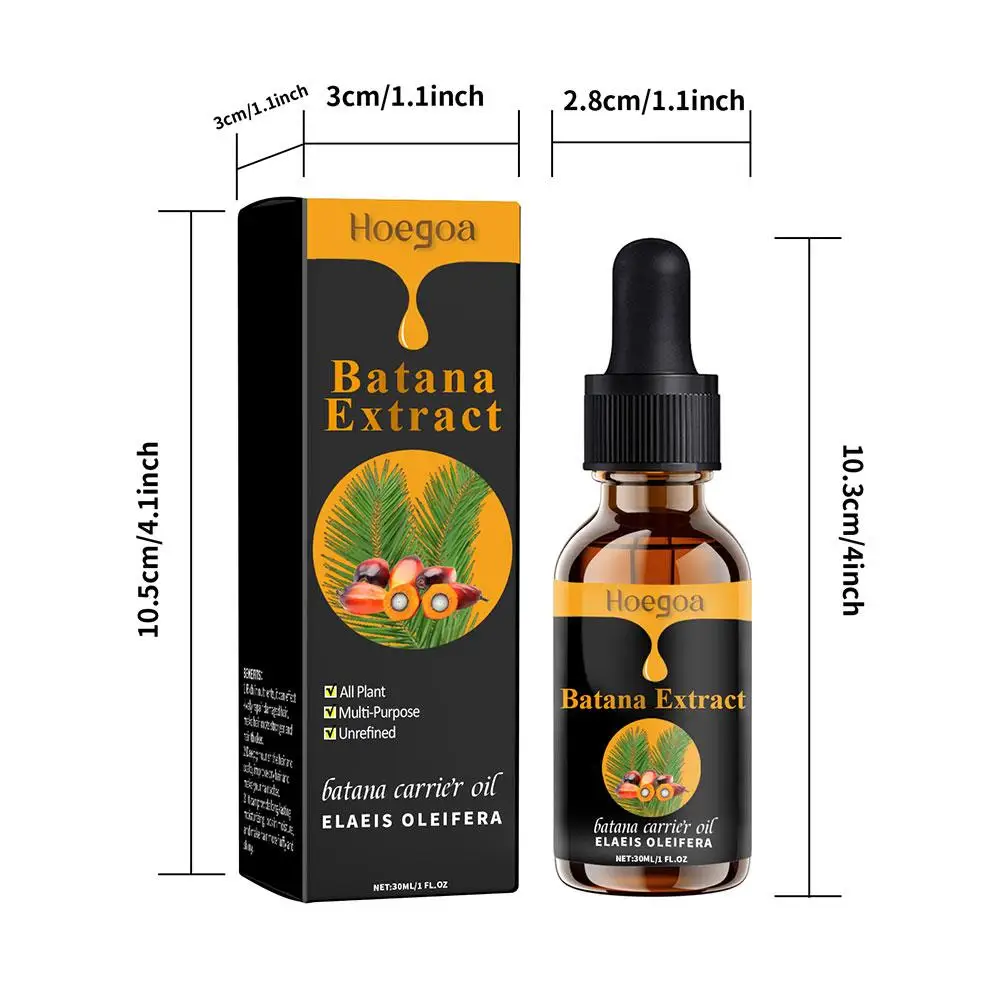 30ml Batana Oil Anti Break Loss Hair Grow Up Oil Baldness Treatment Thick Hair Spray Lopecia Hair Mask Beard Growth Oil