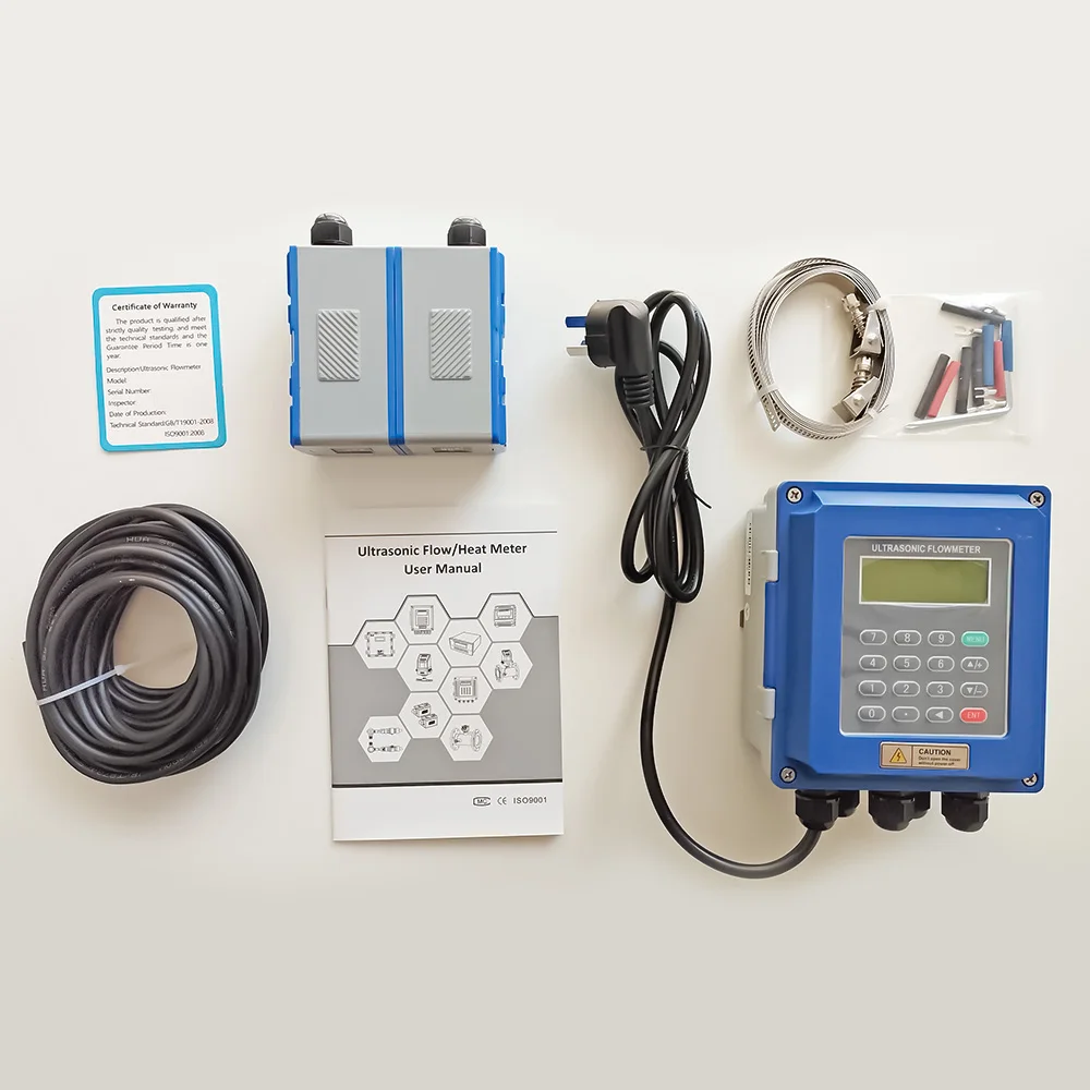 TUF-2000B-TL-1 Ultrasonic Flow Meter TL1 Sensor (DN300-6000mm) Liquid Flowmeter With Modbus RS485 Used For Metal Or Plastic Pipe