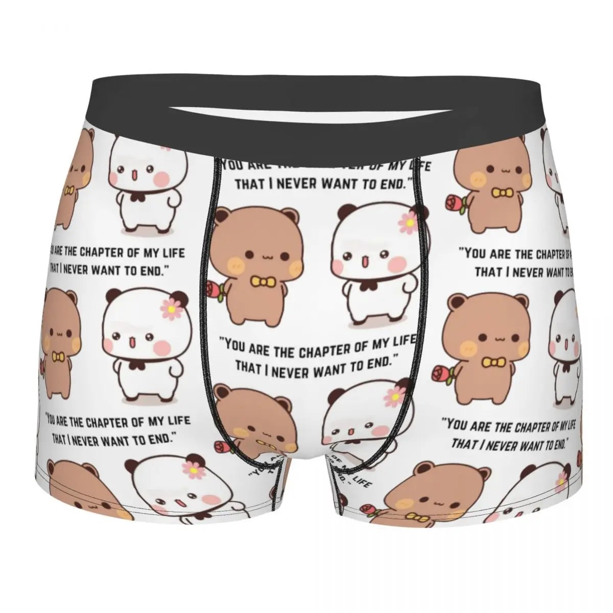 Men Bubu Dudu Panda Bear Boxer Briefs Shorts Panties Soft Underwear Homme Novelty S-XXL Underpants