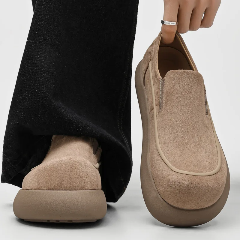

High Quality Men's Shoes Platform Business Dress Shoes British One-pedal Casual Shoes for Men Comfort Loafers Zapatos De Hombre