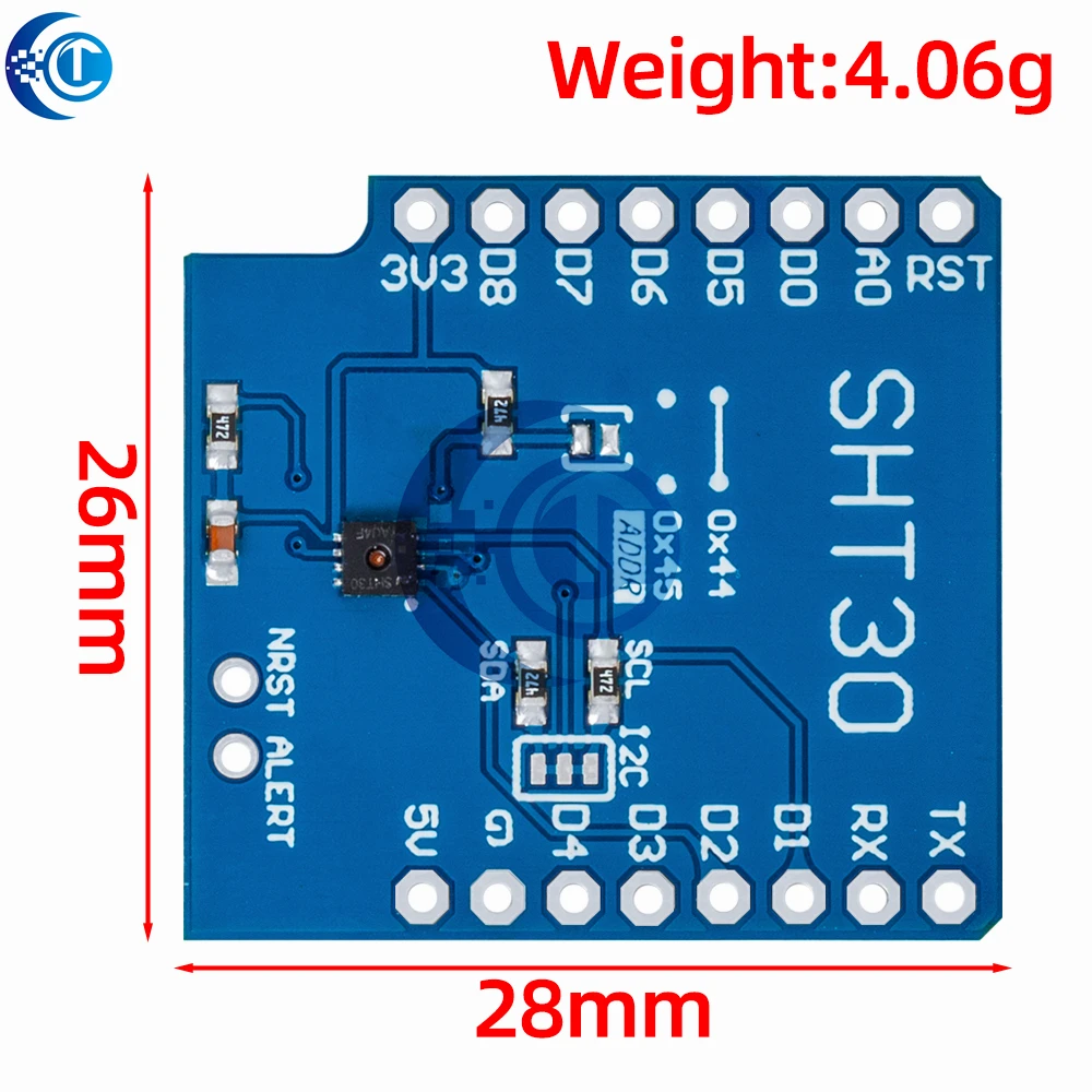 1PCS SHT30 Shield I2C Digital Temperature and Humidity Module For WeMos D1 Mini Arduino Board Module