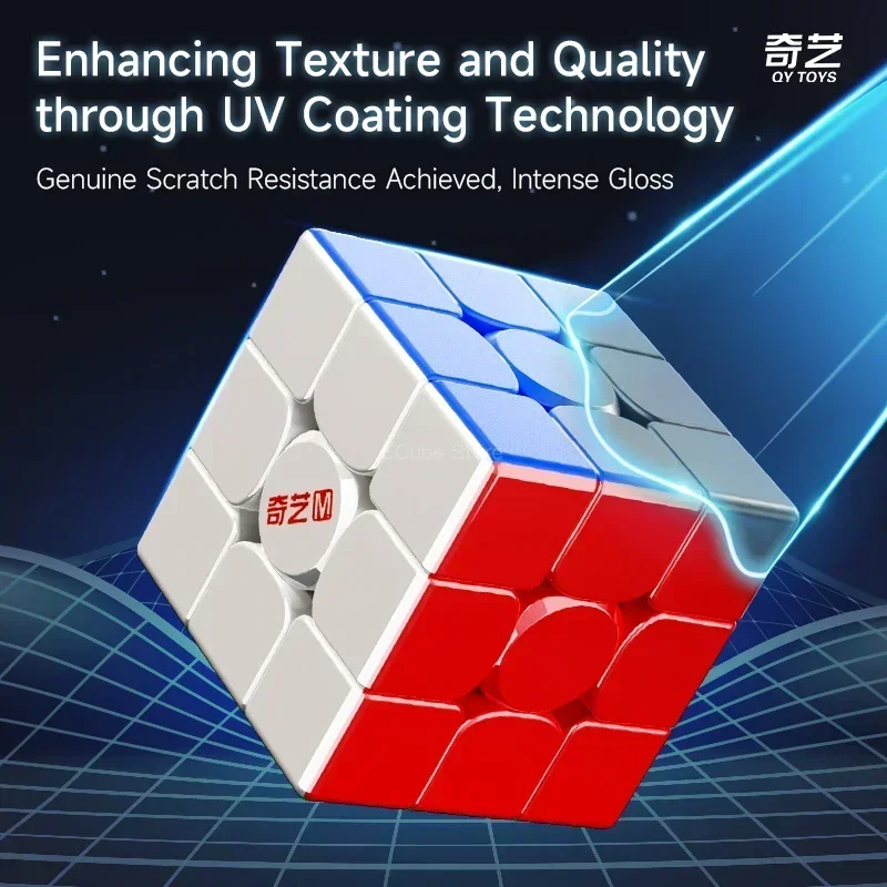 [ECube] QiYi M Pro Cube 3x3 UV Core Magnetic 3x3 M Pro مكعب سرعة احترافي بدون ملصق مغناطيس ألعاب تعليمية سحرية