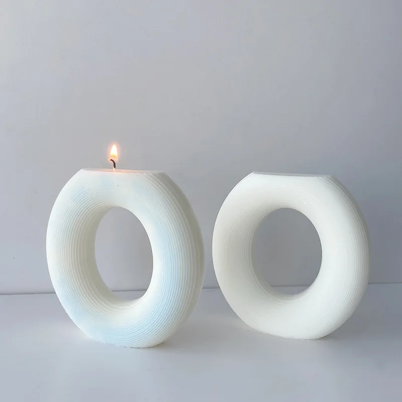 Big Donut shape Silicone Candle Mold Handmade Chocolate Cookie Biscuit Baking Molds Cube Plaster Epoxy Resin Molds Acrylic mold