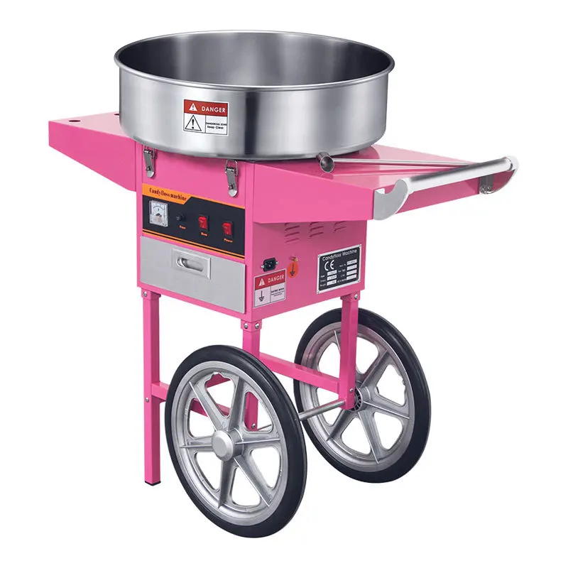 Electric marshmallow machine with trolley Automatic electric wire drawing Internet celebrities stall marshmallow making machine