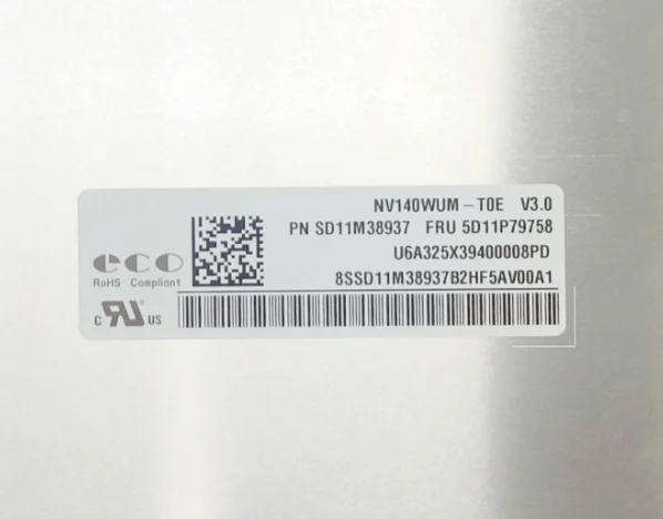NV140WUM-T0E V3.0 14.0'' Laptop LCD Touch Screen Display Panel Matrix 1920×1200
