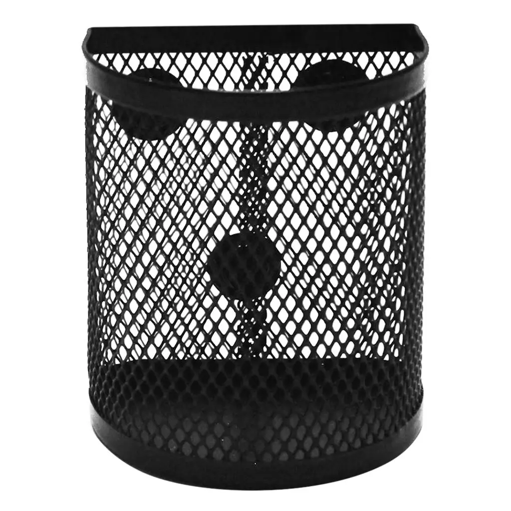 Mesh Basket Office Magnetic Pencil Holder Metal Wire Writing Utensil Organizer for Refrigerator Desktop Erase Makeup Blackboard