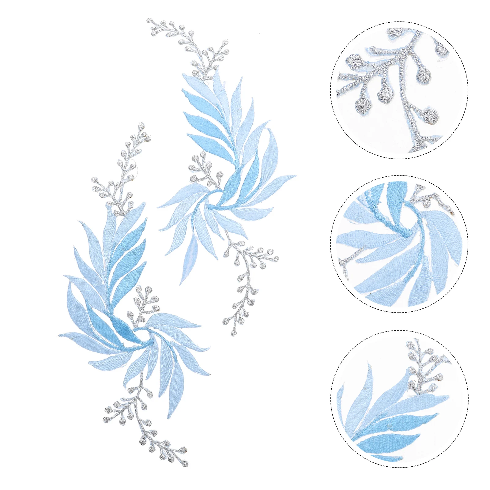

2Pcs Leaf Patches Embroidered Iron on Applique for Clothing Repair DIY Craft Decor Garment Hat Pillow Backpack Fix
