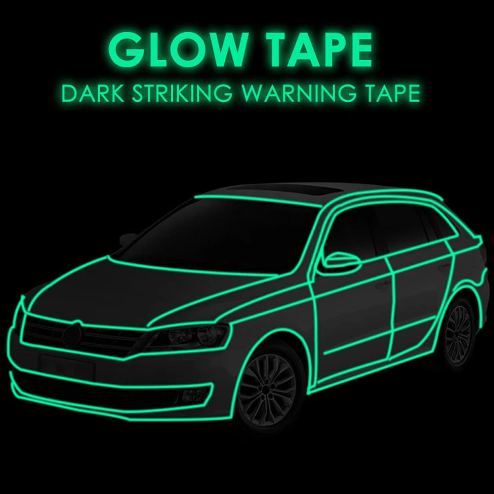 Glow Self luminous Strip Warning Tape Fishing Rod Bandage Luminous Sticker Self-adhesive Tape Fishing Rod Sticker DIY Tape