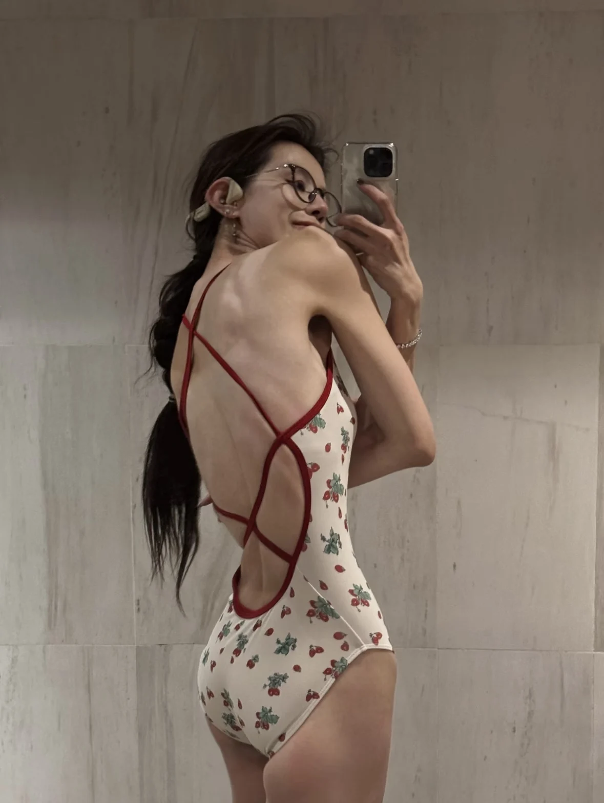 Traje de baño de una pieza para mujer, estampado dulce, Bal, adelgazante, cubierta de barriga, aguas termales, traje de baño cetitivo, busto fijo