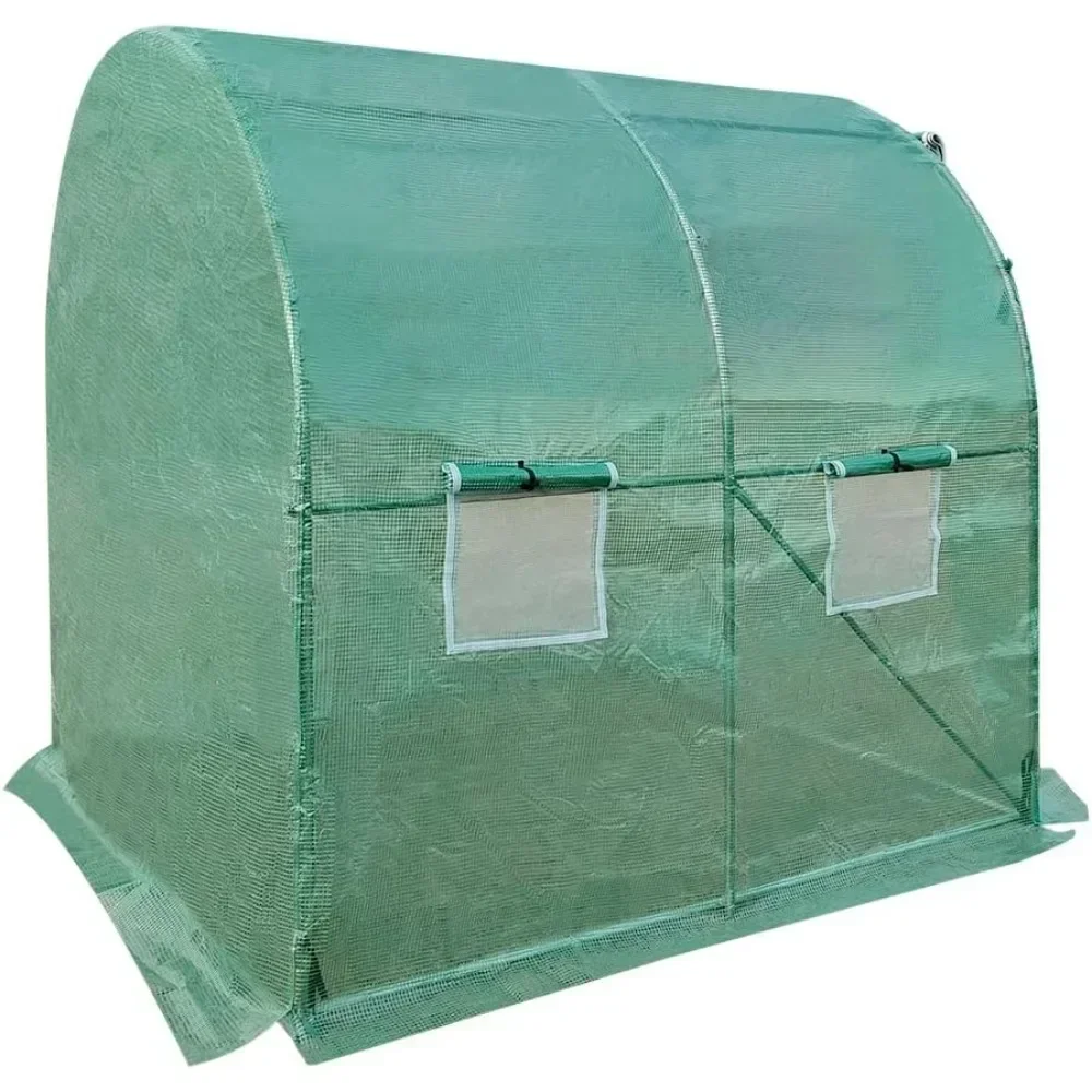 Walk-in Greenhouse 9.8x6.5x6.5FT Polly Tunnel Patio Garden Polytunnel Outdoor Plant Gardening Greenhouse Plant Protector，