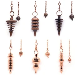 Copper Brass Metal Spiral Cone Pendulum for Divination Dowsing Reiki Healing Spiritual Meditation Wicca Jewelry Pendant Pendule
