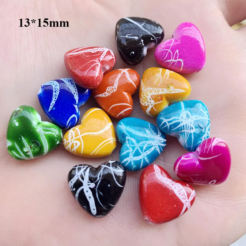 20pcs 13*15mm Heart Acryl Gems Cabochon Flatback sew on Rhinestone For Native Beaded Earring&Necklace & bracelet Wedding Jewelry