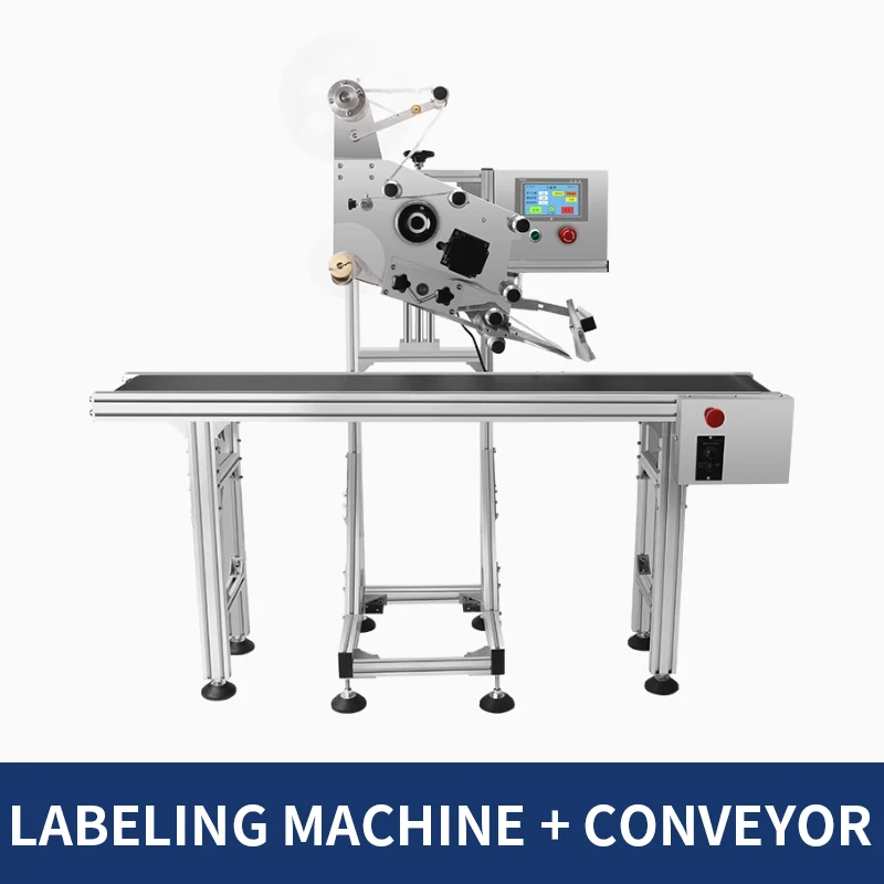 Automatic labeling machine CJ-660 with Conveyor Belt Paging Tools Optional Customized Flat Bottle Labeler Sticker