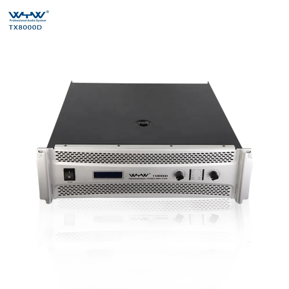 TX8000D 1400-watt ClassH Two channels Bridge Mode Audio Power Amplifier with LED Display