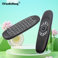 Colorful 2.4G RF Smart C120 Air Mouse Remote Control Backlight English Wireless Keyboard for Android Smart TV Box USB Receiver