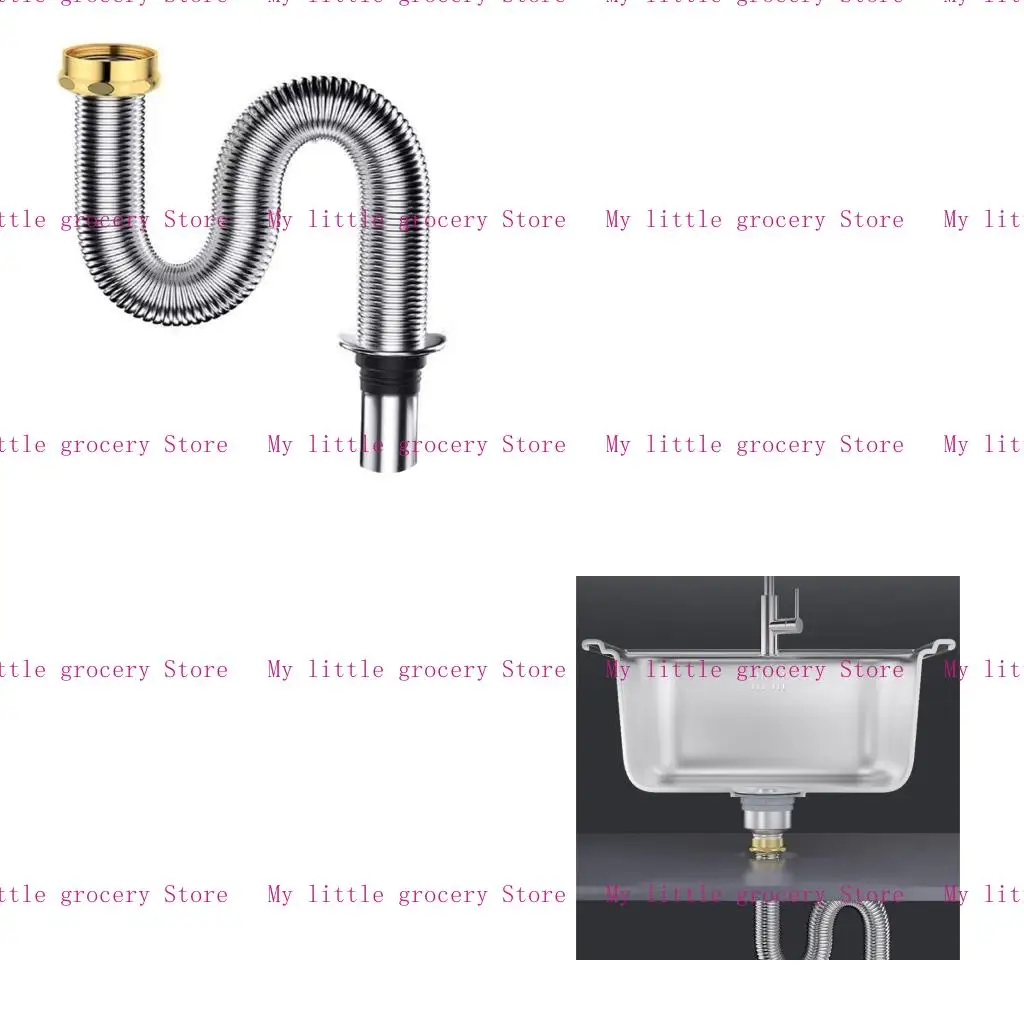 

D5BD Универсальная раковина дренажная труба, а не дизайн запаха прочная стальная кухонная дренаж