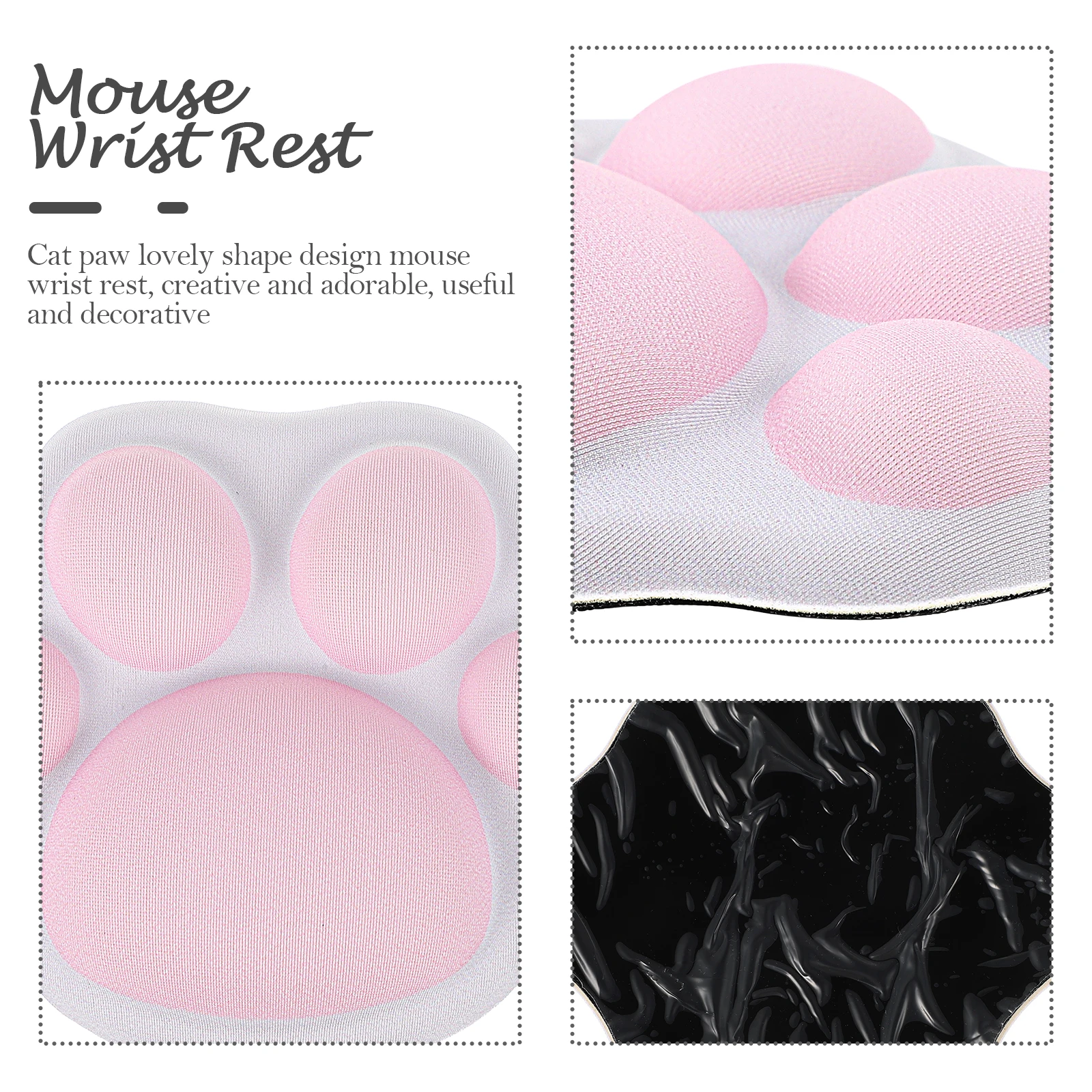 

Mouse Wrist Rest Pad Keyboard Support Palm Mouspad Pads Cute Cat Paw with Pillow