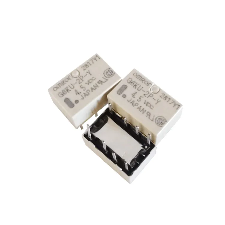 Original OMRON G6KU-2P-Y 4.5VDC Latching Relay DPDT 1A PCB Mount Signal Relay