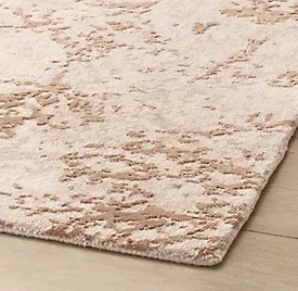 ！@Sand/Burnt Caramel Color Wool Viscose Pile Carpet Luminous Streams Painterly Effect Living Modern Abstract Pattern Hand Rug