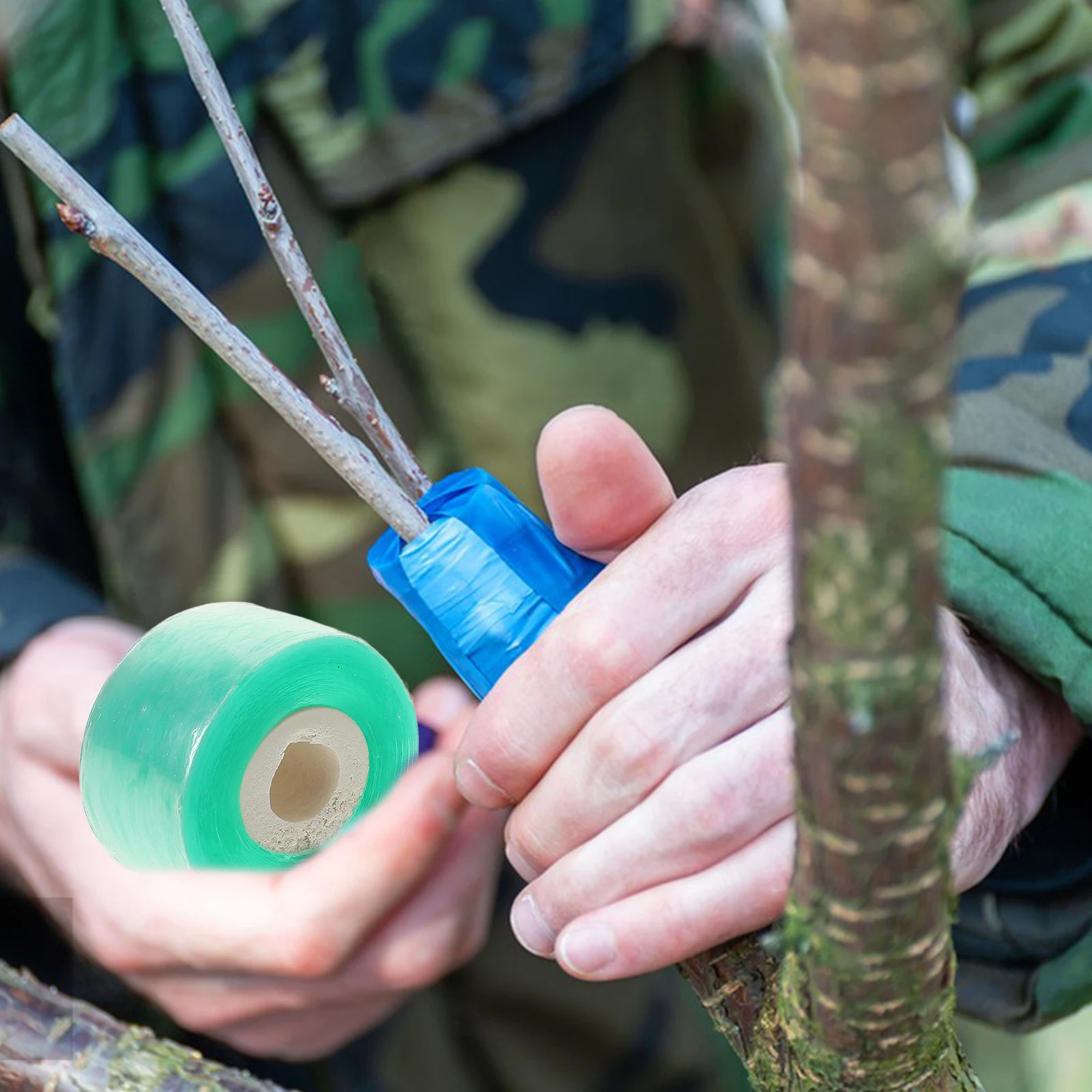 

Transparent Grafting Tape 4 Rolls Plastic Floristry Film for Budding and Grafting Increases Survival Rate of Plants