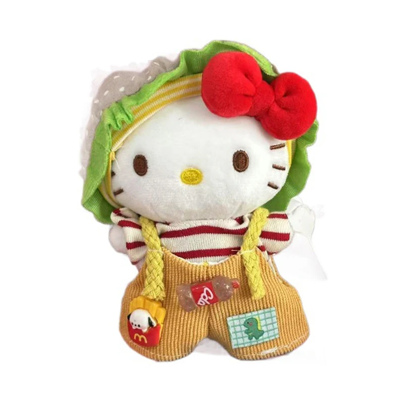 Breloczek pluszowy z motywem jedzenia Sanrio, urocza maskotka Hello Kitty, zawieszka do torby, prezent dla dziewczynek na urodziny