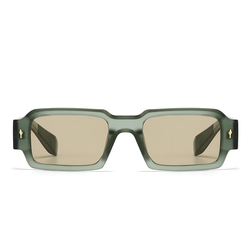 Foreign Trade Cross-Border Popular Sunglasses with Rice Nail Design, European and American Street Photography Ins Popular Square Model