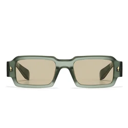 Foreign Trade Cross-Border Popular Sunglasses with Rice Nail Design, European and American Street Photography Ins Popular Square Model