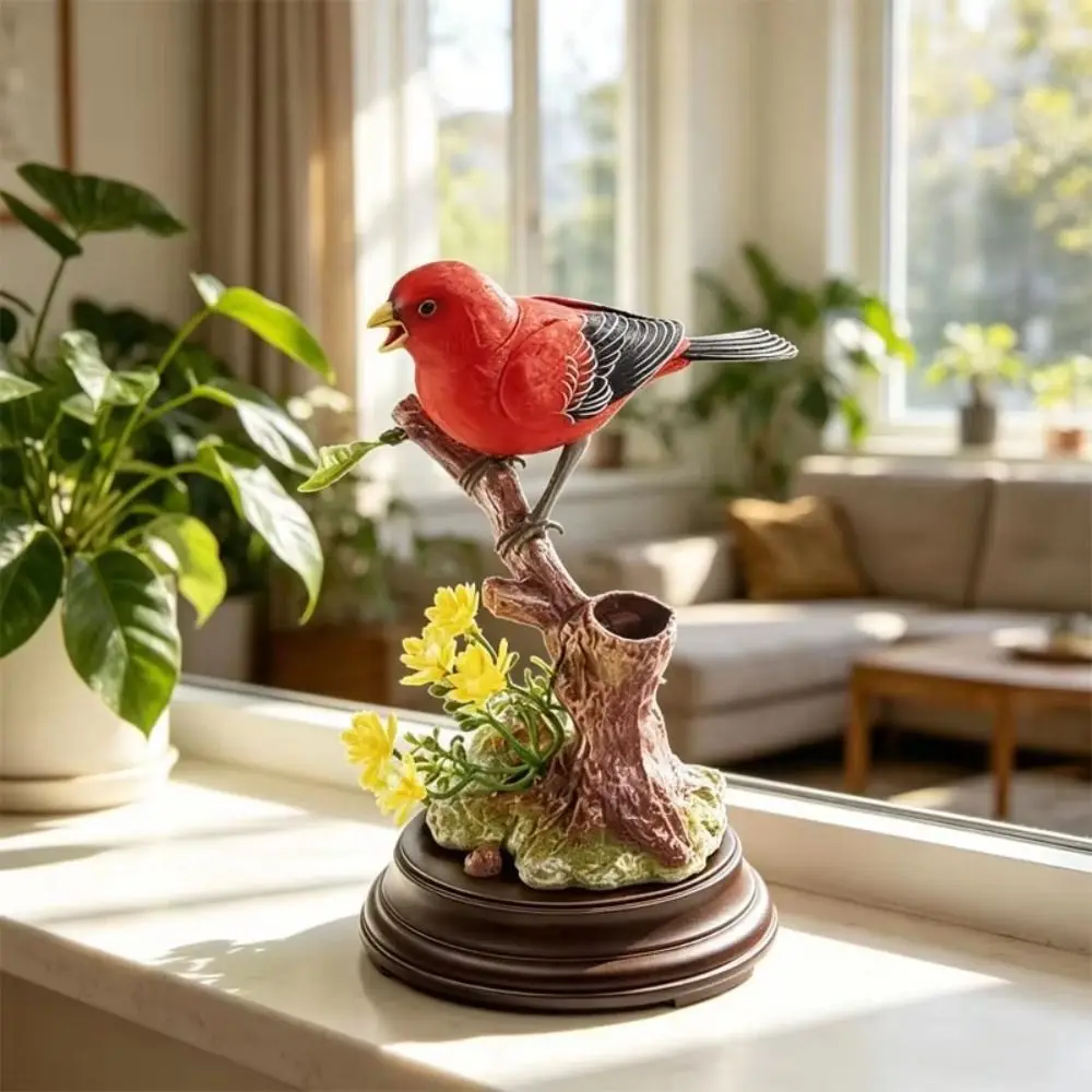 Sound Voice Control Simulation Bird Toy Induction Birdcage Electric Simulation Voice Control Bird Creativity Design