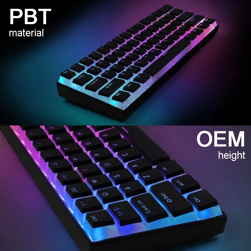 

PBT Pudding Keycap 131 Keys Two Color Lnjection OEM Height Profile Translucent Gamer Mechanical Keyboard Keycaps for Cherry MX