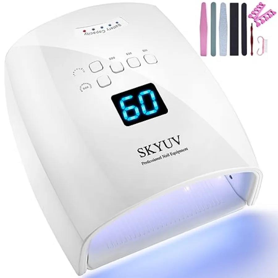 

Rechargeable Faster Drying UV LED Nail Lamp, LED Nail Dryer Gel Polish Light Nail Polish Curing LED Nail Dryer Automatic Sensor