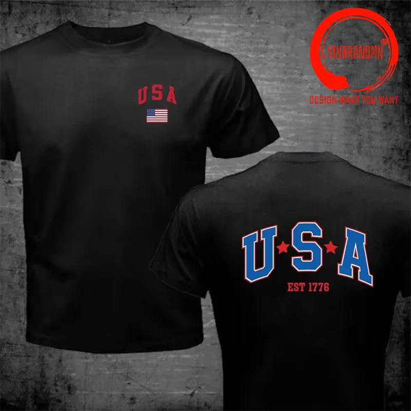 USA Celebrate Independence Day with Unique Design Shirt Men Fashion Trendy Casual Clothing Stylish Tops Tee Shirt