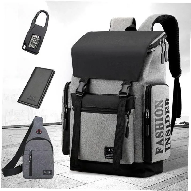 

Большая студенческая дорожная дорожная мужская школьная сумка Mochila Sli Commuter Sle Ox ткань полиэфирное волокно откидная крышка с застежкой