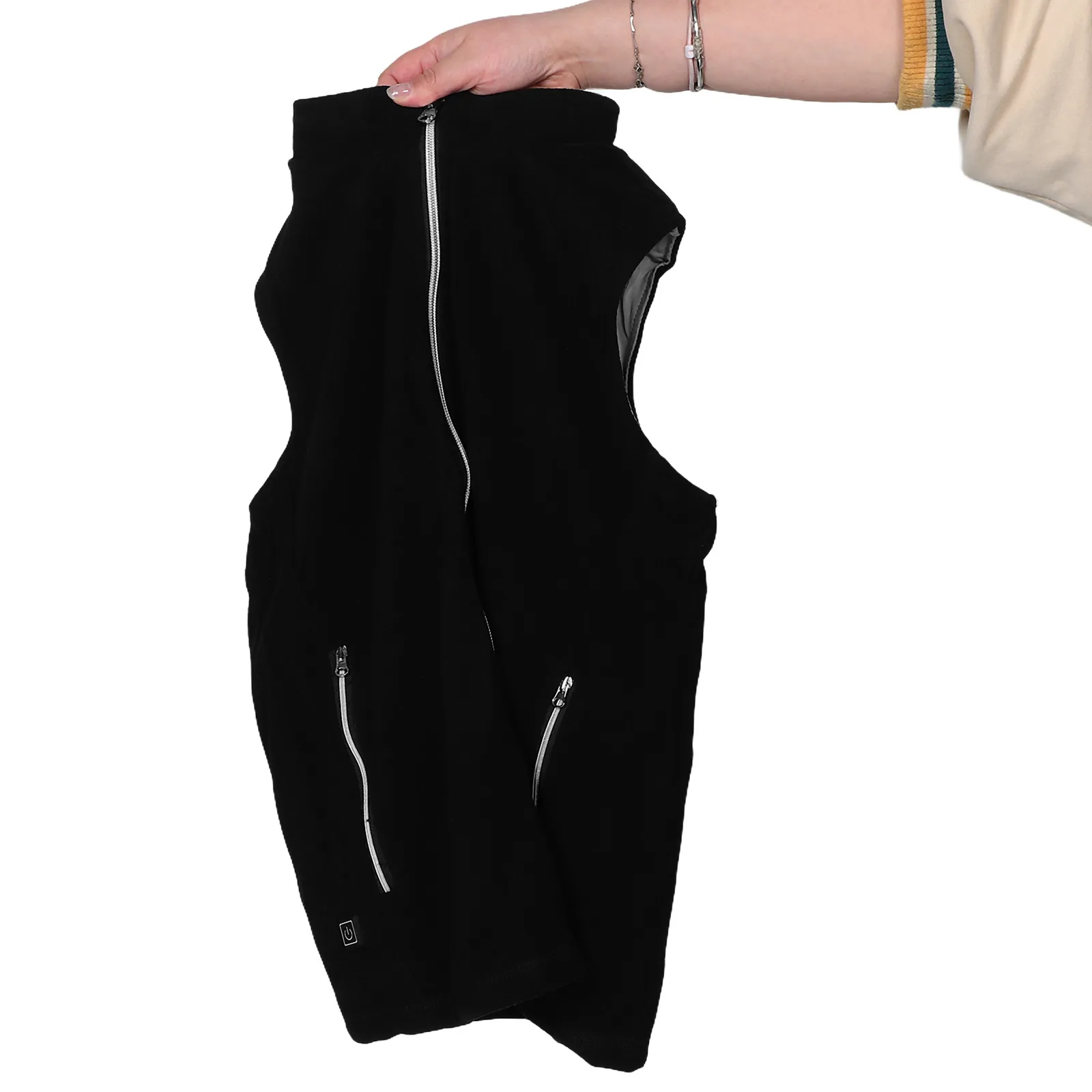 

Women's Rechargeable Heated Vest Polar Fleece -Button Heating Outdoor Winter Vest for Skiing Fishing Camping Motorcycle