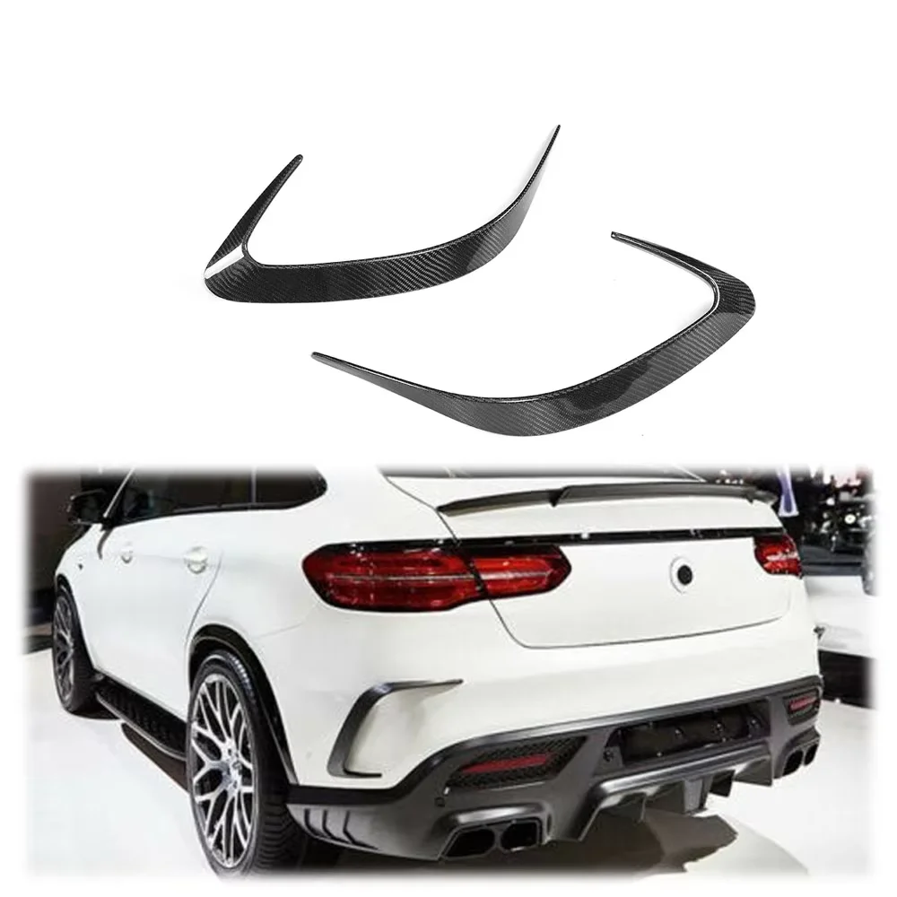 

Подходит для Mercedes Benz C292 GLE63 AMG 15-17, сплиттер заднего бампера Canard Fins, углеродное волокно