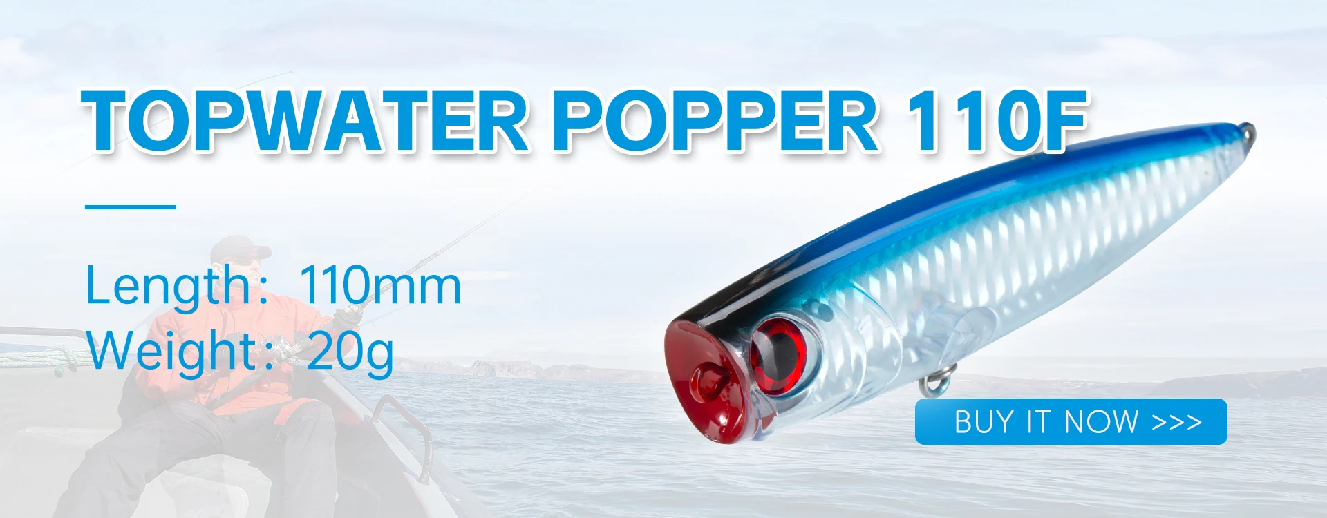 D1 Topwater Popper Angelköder, 90 mm, 18,8 g, schwimmender harter Köder mit Drillingshaken für Barsch, Hecht, Salzwasser, Süßwasser, Angelausrüstung DT4009 – Detail 2