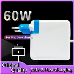 60W Magsaf 2 T Magnetic Charging Power Adapter for MacBook Air / Pro Series:A1502,A1425,A1435,Safe & Fast Charger Power Adapter