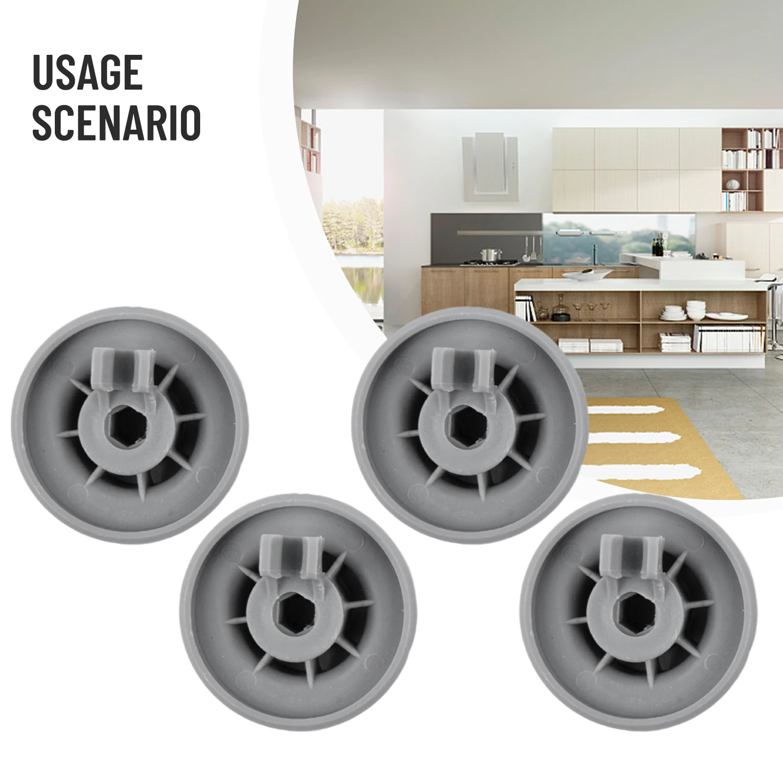 4pcs Dishwasher Wheels Suitable For Dishwasher Rack Basket Kitchen Dish Washer Replacement Accessories Home Appliance Supplies