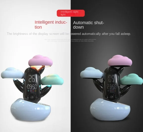 Свет погоды, интеллектуальный датчик, веселый будильник, точные часы, технология голосового зеркала, погодный будильник