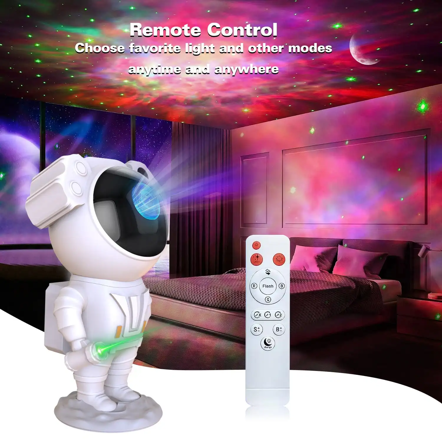 

Space Astronaut Sky Projector Lamp USB Sky Star atmosphere lamp display star sky lamp gift colorful night light
