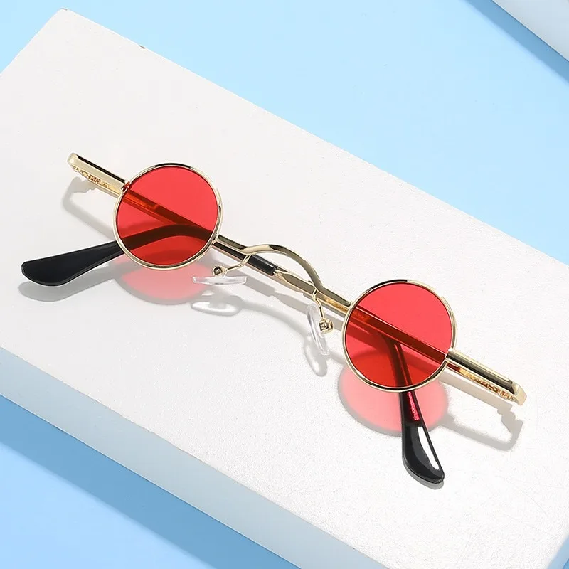 

Kids Boys Girls Round Solid Lens Sun Glasses Children Metal Spectacle Frame Eyewea