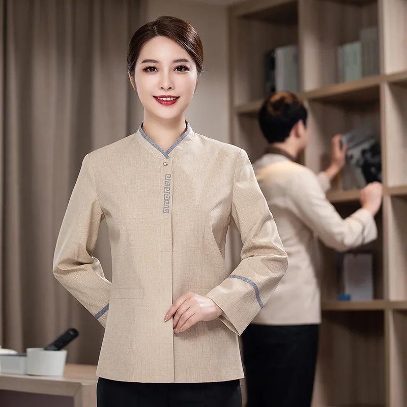 

Long-sleeved cleaning workwear for women, summer short-sleeved, autumn and winter suits for property management, hotel room serv