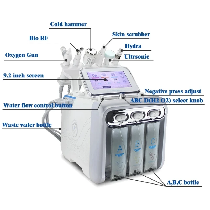 Multifunction Oxygen Machine High Quality Oxygen Dermabrasion Skin Care Machine Rejuvenation Skin Analyzer Face Lifting