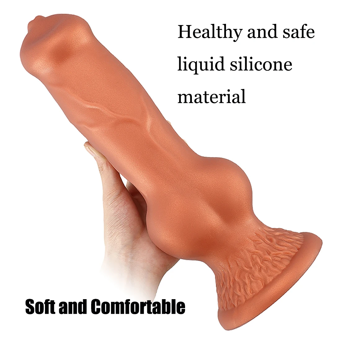 Oversized Liquid Silicone Dog Dildos Anal Plug Soft Penis Anal Dilator Stimulate Vagina Anus Animal Phallus Butt Plug Sex Toys