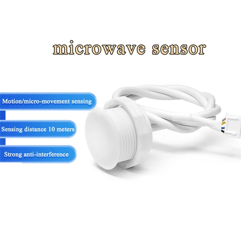 AA60-5,8 ГГц Датчик присутствия человека Микродвижение человеческого тела Датчик 10 м Расстояние Обнаружение человека Переключатель присутствия тела B