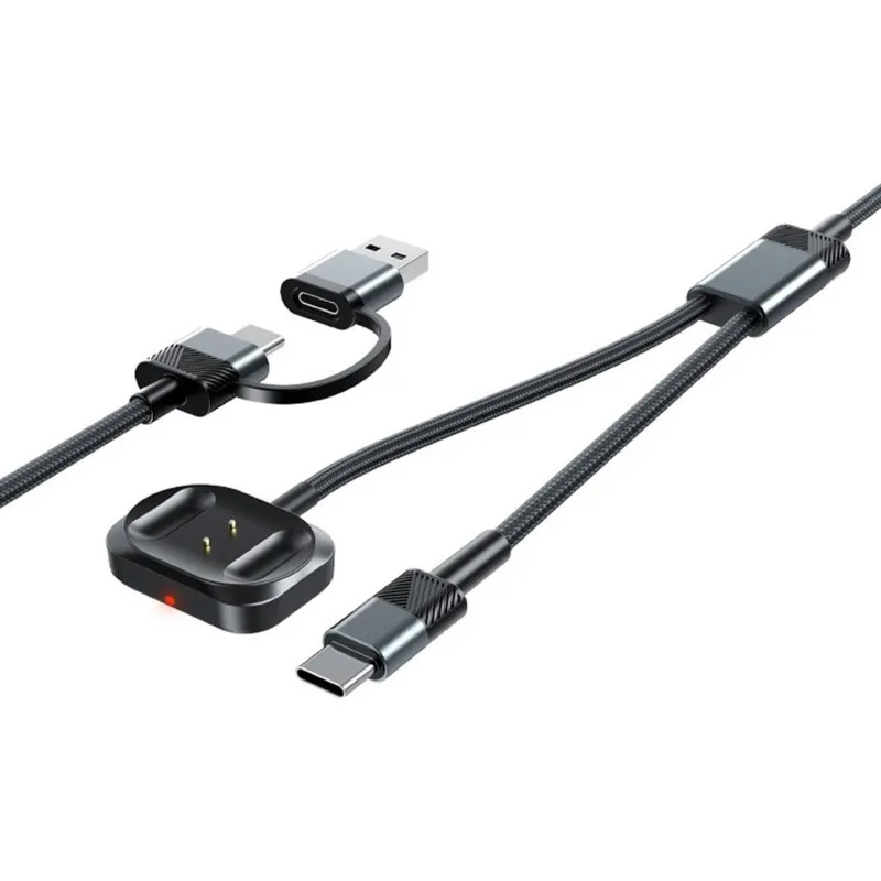 [B24B!】 For Rayban AI Smart Glasses And Wristband Compatible 2-In-1 Charging Cable- Type-C,Braided Design